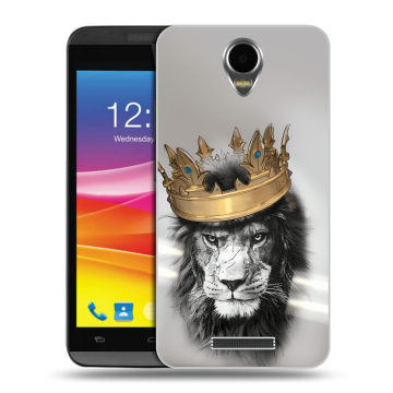 Силиконовый чехол на Micromax Canvas Power с принтом Лев с короной Силиконовый чехол на Micromax Canvas Power с принтом Лев с короной