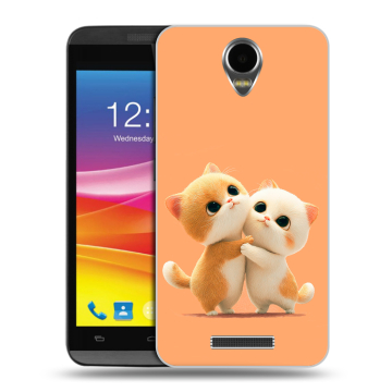 Силиконовый чехол на Micromax Canvas Power с принтом Милые котики Силиконовый чехол на Micromax Canvas Power с принтом Милые котики