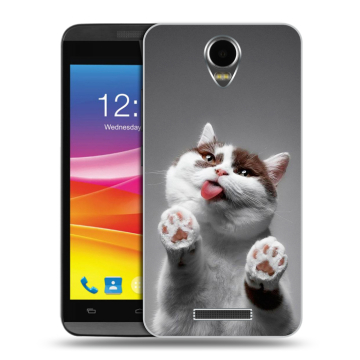 Силиконовый чехол на Micromax Canvas Power с принтом Коты Силиконовый чехол на Micromax Canvas Power с принтом Коты