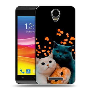 Силиконовый чехол на Micromax Canvas Power с принтом Кошки Силиконовый чехол на Micromax Canvas Power с принтом Кошки