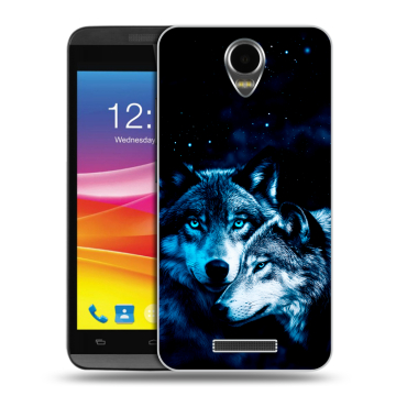 Силиконовый чехол на Micromax Canvas Power с принтом Волки Силиконовый чехол на Micromax Canvas Power с принтом Волки