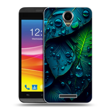 Силиконовый чехол на Micromax Canvas Power с принтом Листья Силиконовый чехол на Micromax Canvas Power с принтом Листья