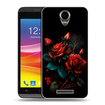 Силиконовый чехол на Micromax Canvas Power с принтом Розы красные Силиконовый чехол на Micromax Canvas Power с принтом Розы красные