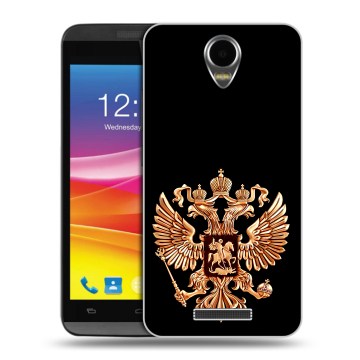 Силиконовый чехол на Micromax Canvas Power с принтом Герб России золотой Силиконовый чехол на Micromax Canvas Power с принтом Герб России золотой