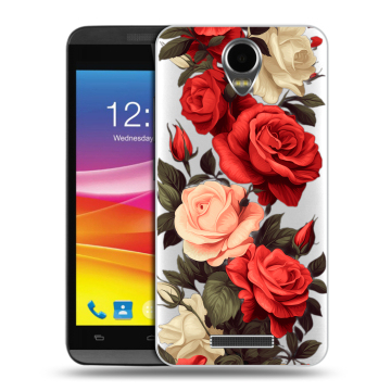 Силиконовый чехол на Micromax Canvas Power с принтом Розы Силиконовый чехол на Micromax Canvas Power с принтом Розы