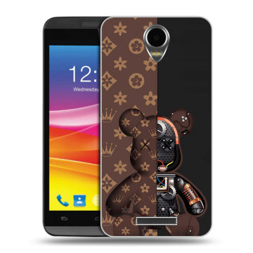Силиконовый чехол на Micromax Canvas Power с принтом Луи робот