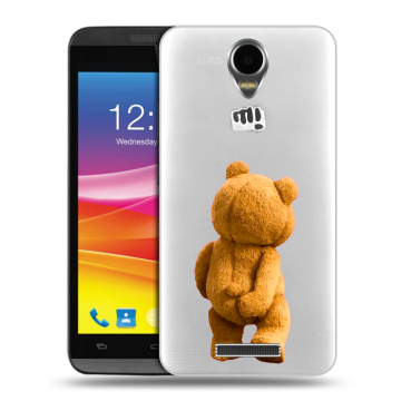 Силиконовый чехол на Micromax Canvas Power с принтом Медведь