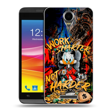 Силиконовый чехол на Micromax Canvas Power с принтом Дональд Дак Деньги Силиконовый чехол на Micromax Canvas Power с принтом Дональд Дак Деньги