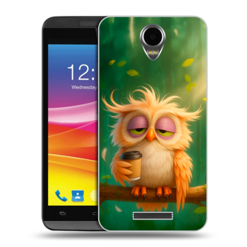 Силиконовый чехол на Micromax Canvas Power с принтом сова Силиконовый чехол на Micromax Canvas Power с принтом сова