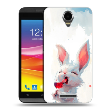 Силиконовый чехол на Micromax Canvas Power с принтом кролик зайчик Силиконовый чехол на Micromax Canvas Power с принтом кролик зайчик