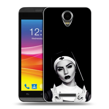 Силиконовый чехол на Micromax Canvas Power с принтом монашка Силиконовый чехол на Micromax Canvas Power с принтом монашка