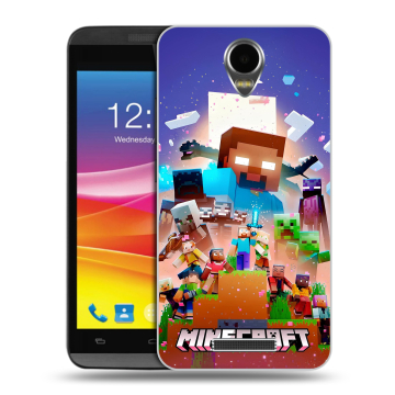 Силиконовый чехол на Micromax Canvas Power с принтом Майнкрафт Minecraft Силиконовый чехол на Micromax Canvas Power с принтом Майнкрафт Minecraft