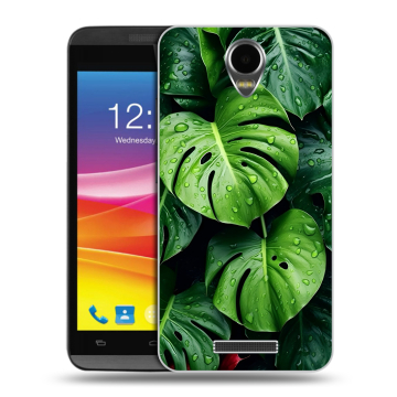 Силиконовый чехол на Micromax Canvas Power с принтом Листья Силиконовый чехол на Micromax Canvas Power с принтом Листья