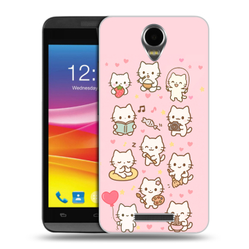 Силиконовый чехол на Micromax Canvas Power с принтом Hello Kitty Хелоу Кити