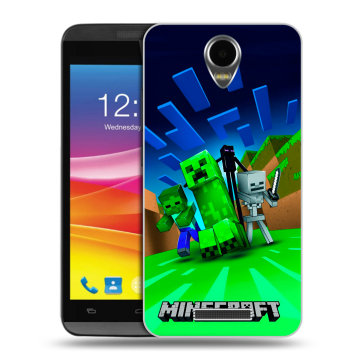 Силиконовый чехол на Micromax Canvas Power с принтом Майнкрафт Силиконовый чехол на Micromax Canvas Power с принтом Майнкрафт