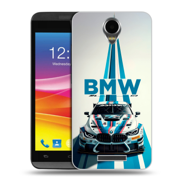 Силиконовый чехол на Micromax Canvas Power с принтом БМВ BMW