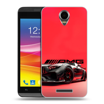 Силиконовый чехол на Micromax Canvas Power с принтом Мерседес Mercedes AMG