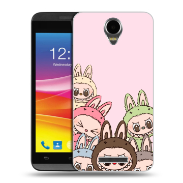 Силиконовый чехол на Micromax Canvas Power с принтом Лабубу