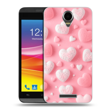 Силиконовый чехол на Micromax Canvas Power с принтом Сердечки Силиконовый чехол на Micromax Canvas Power с принтом Сердечки