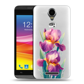 Силиконовый чехол на Micromax Canvas Power с принтом Цветы орхидеи