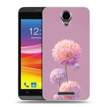 Силиконовый чехол на Micromax Canvas Power с принтом Цветы