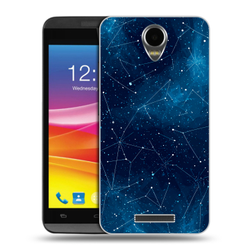 Силиконовый чехол на Micromax Canvas Power с принтом Космос звезды