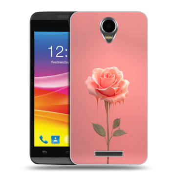 Силиконовый чехол на Micromax Canvas Power с принтом Розовая роза