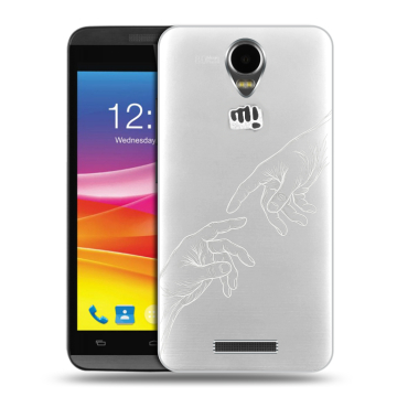 Силиконовый чехол на Micromax Canvas Power с принтом Сотворение мира