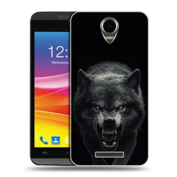 Силиконовый чехол на Micromax Canvas Power с принтом Волк