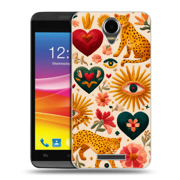 Силиконовый чехол на Micromax Canvas Power с принтом Модный принт