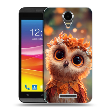 Силиконовый чехол на Micromax Canvas Power с принтом Милая сова
