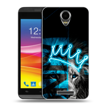 Силиконовый чехол на Micromax Canvas Power с принтом Король лев
