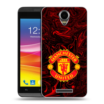 Силиконовый чехол на Micromax Canvas Power с принтом Manchester United