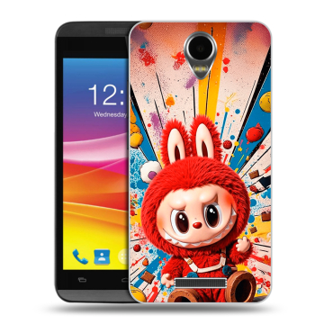 Силиконовый чехол на Micromax Canvas Power с принтом Labubu Лабубу