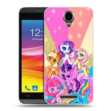 Силиконовый чехол на Micromax Canvas Power с принтом My little pony Дружба чудо