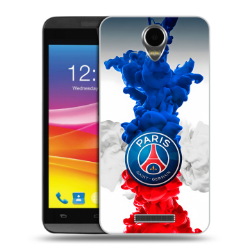 Силиконовый чехол на Micromax Canvas Power с принтом PSG ПСЖ