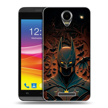 Силиконовый чехол на Micromax Canvas Power с принтом Batman Бэтмен