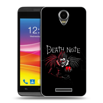 Силиконовый чехол на Micromax Canvas Power с принтом Death note Тетрадь смерти