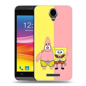 Силиконовый чехол на Micromax Canvas Power с принтом Спанч боб Спанчбоб