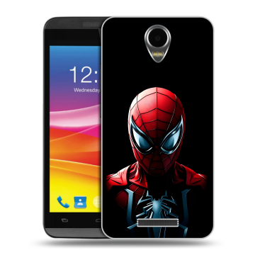 Силиконовый чехол на Micromax Canvas Power с принтом Spiderman Человек паук
