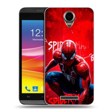 Силиконовый чехол на Micromax Canvas Power с принтом Spiderman Человек паук Силиконовый чехол на Micromax Canvas Power с принтом Spiderman Человек паук