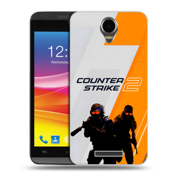 Силиконовый чехол на Micromax Canvas Power с принтом Counter Strike