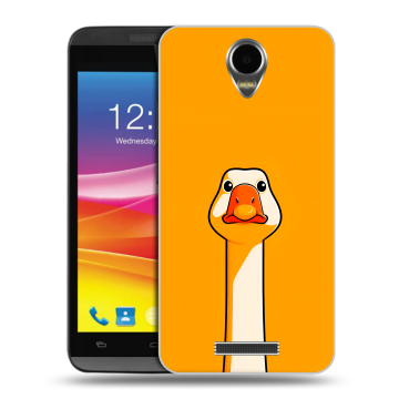 Силиконовый чехол на Micromax Canvas Power с принтом Смешная утка