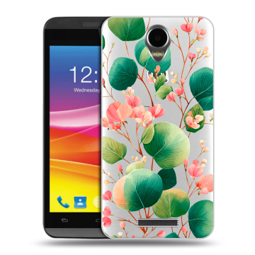 Силиконовый чехол на Micromax Canvas Power с принтом женский