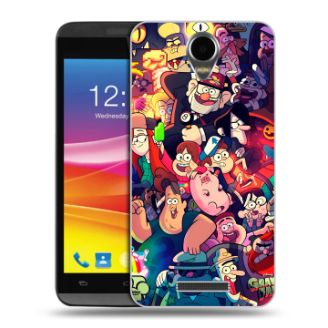 Силиконовый чехол на Micromax Canvas Power с принтом Gravity Falls Гравити Фолз