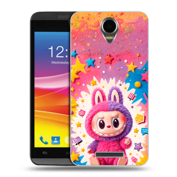 Силиконовый чехол на Micromax Canvas Power с принтом Labubu Лабубу