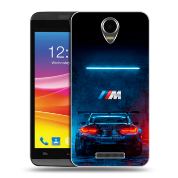 Силиконовый чехол на Micromax Canvas Power с принтом BMW БМВ