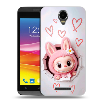 Силиконовый чехол на Micromax Canvas Power с принтом Labubu Лабубу