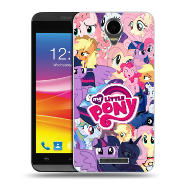 Силиконовый чехол на Micromax Canvas Power с принтом My little pony Дружба чудо
