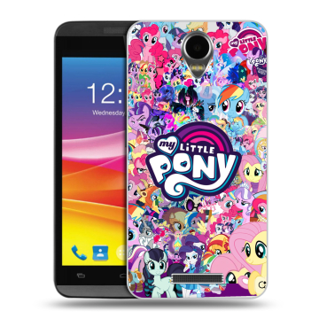 Силиконовый чехол на Micromax Canvas Power с принтом My little pony Дружба чудо